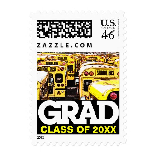 Graduation Postage School Bus 3 stamp