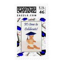 Graduation postage stamps