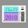 Graduation purple turquoise stripes