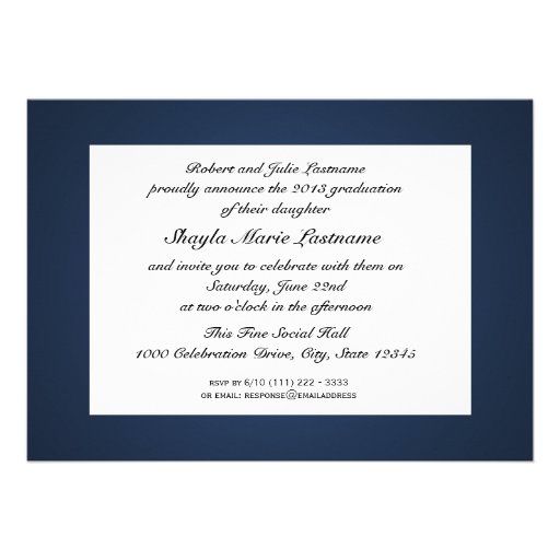 Graduation Ribbon Personalized Invitations