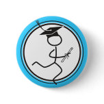 Graduation Runner Pinback Button