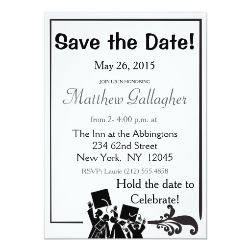 Graduation Save the Date Card Zazzle