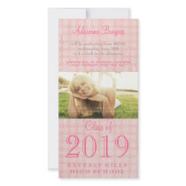 Graduation Shabby Chic Class of 2011 PhotoCard Personalized Photo Card