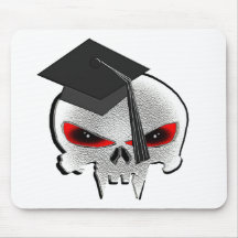 Graduation Skull Mousepads