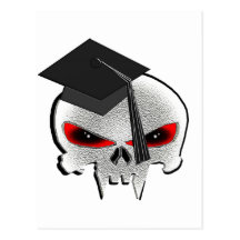 Graduation Skull Postcards