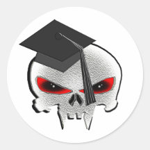 Graduation Skull Sticker