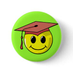 Graduation Smiley Button