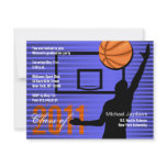 Graduation Sport Party Invitation Basketball