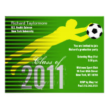 Graduation Sport Party Invitation Soccer