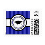 Graduation Stripes (Navy Blue) Postage Stamp