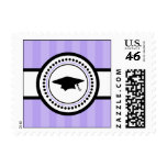 Graduation Stripes (Violet Purple) Postage Stamp
