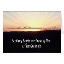 Graduation sunrise card