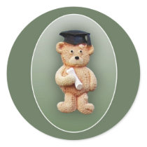Graduation Teddy Bear stickers by Minisculptures Graduation Teddy Bear stickers