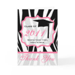 Graduation Thank You Card - Class of 2011 Zebra
