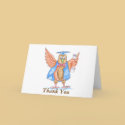 Graduation Thank You - Cartoon Owl in Cap and Gown cards