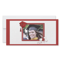 Graduation Thank You Red photocard