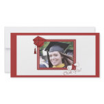 Graduation Thank You Red Photo Cards