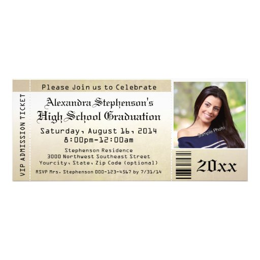 Graduation Ticket Invitations (front side)