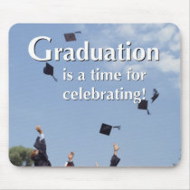 Graduation Tossing Hats mousepads