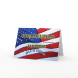Graduation Turning Blue cereny Blue Cord Greeting Card