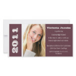 Graduation Year Invitation-burgundy photo cards