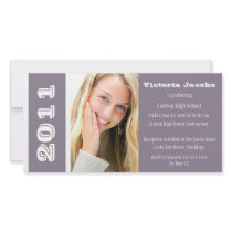 Graduation Year Invitation-plum Photo Card