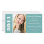 Graduation Year Invitation-sea green photo cards