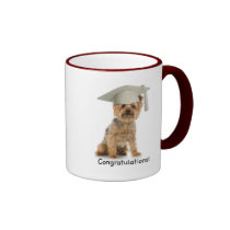 Graduation Yorkie Congratulations mugs