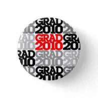 Graduations Class Of 2010 Red Black Button button