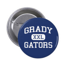 Grady Gators Middle School Houston Texas Pinback Button