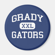 Grady Gators Middle School Houston Texas Fridge Magnet