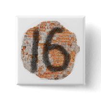 Graffiti 16th Birthday Gifts Pin