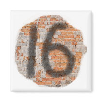 Graffiti 16th Birthday Gifts Magnet