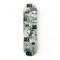 Graffiti Argyle Guy +Text  Skateboard