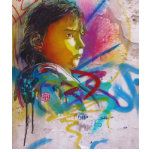 Graffiti Art of a Little Brunette Girl's Face Tee Shirt