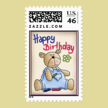 Graffiti Birthday Bear postage