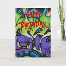 graffiti birthday cards
