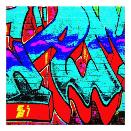 Graffiti Birthday Invitation