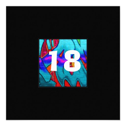 Graffiti Birthday Invitation