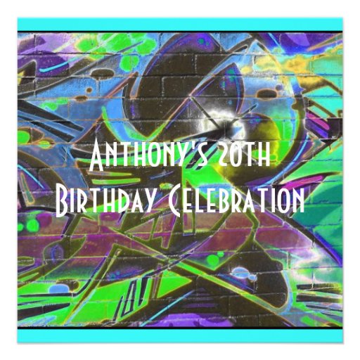 Graffiti Birthday Invitation