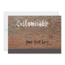 Graffiti Brick Wall Customizable Custom Invite