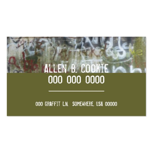 Graffiti Card Business Cards (front side)