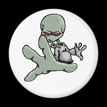 Graffiti Character - grey Alien - Magnet