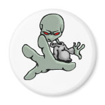 Graffiti Character - grey Alien - Magnet