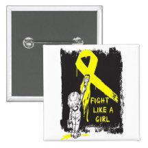 Graffiti FIGHT Like a Girl - Endometriosis Buttons