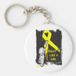 Graffiti FIGHT Like a Girl - Sarcoma Key Chain