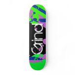 Graffiti Grind Skateboard Purple Green Blue