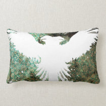 Graffiti Hawk on Damask Background american mojo pillows