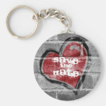 Graffiti Heart Save  the Date Keychain