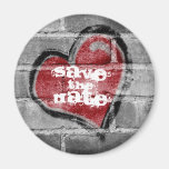 Graffiti Heart Save the Date Magnet